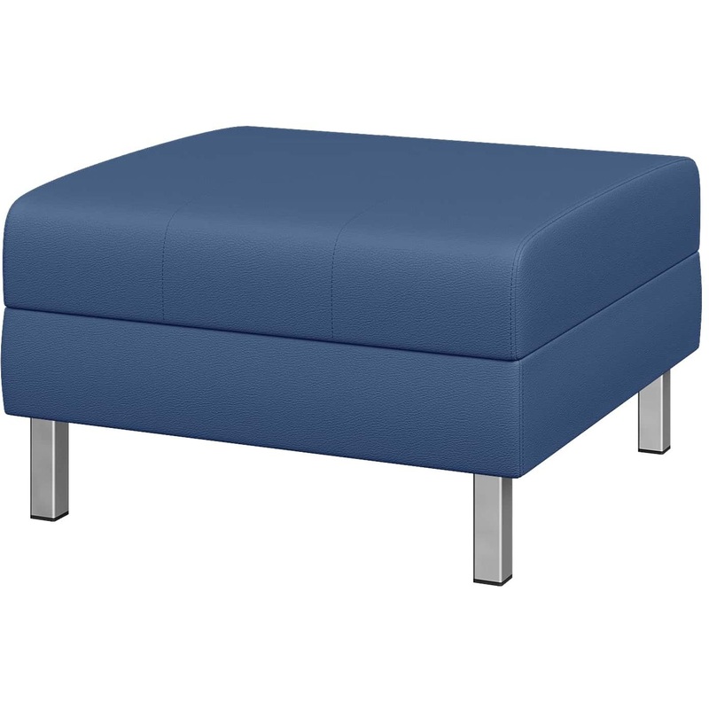 Изображение товара Банкетка Flagman синяя (искусственная кожа, 770x770x450 мм)