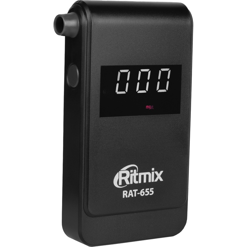 Изображение товара Алкотестер Ritmix RAT-655 электрохимический с дисплеем и мундштуком