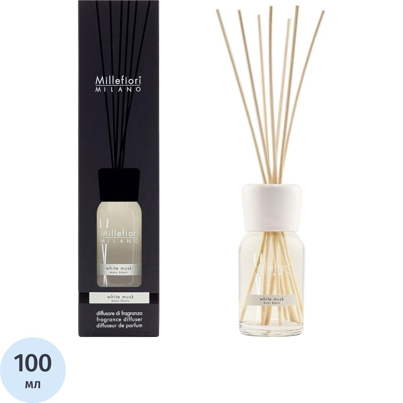 Изображение товара Аромадиффузор Millefiori Milano Белый мускус 100 мл - Аромат для дома