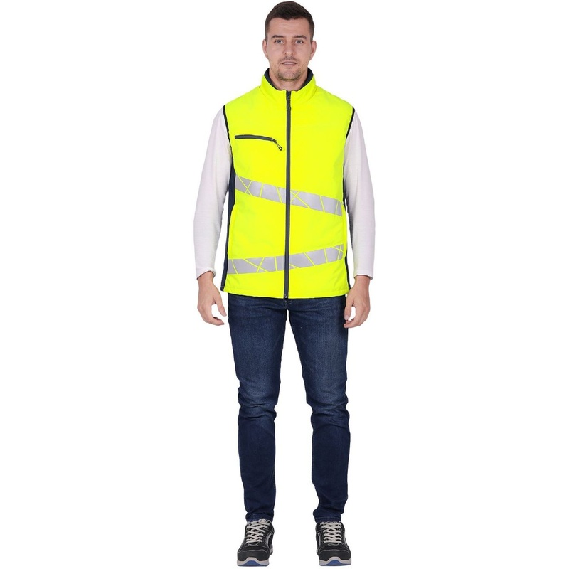 Изображение товара Жилет сигнальный утеплённый Active жёлтый/синий с СОП размер 44-46 (170-176)