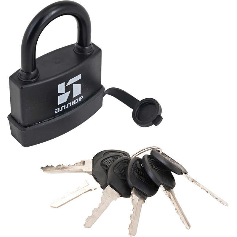 Изображение товара Замок навесной всепогодный Аллюр ВС1Ч-377П 83 мм черный