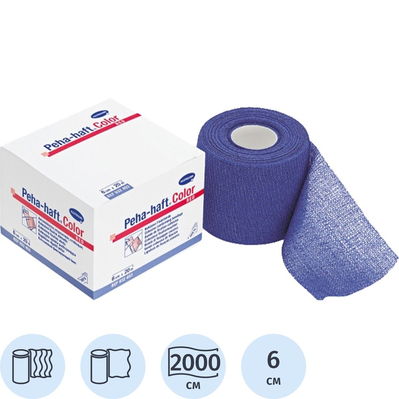 Изображение товара Бинт самофиксирующийся Foliodrape эластичный 20 м x 6 см синий