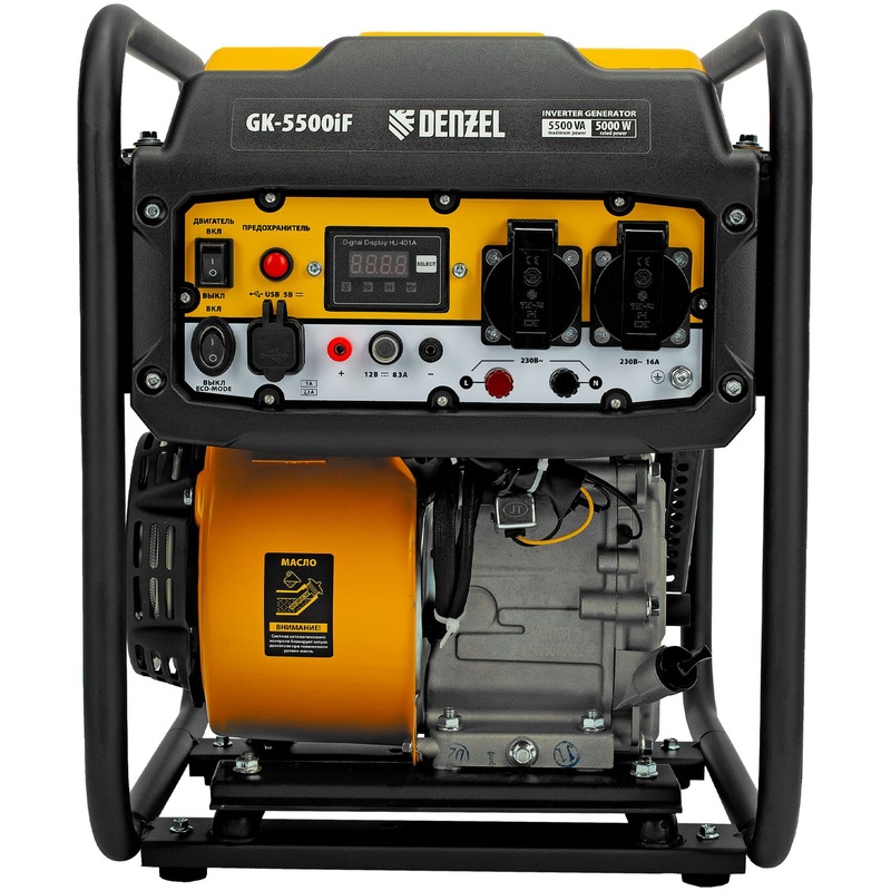 Изображение товара Инверторный бензиновый генератор Denzel GK-5500iF 5 5 кВт с USB и дисплеем