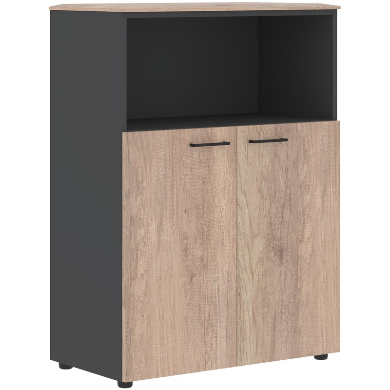 Изображение товара Шкаф для документов Jay JMC 85.3 антрацит дуб каньон прочный офисный шкаф