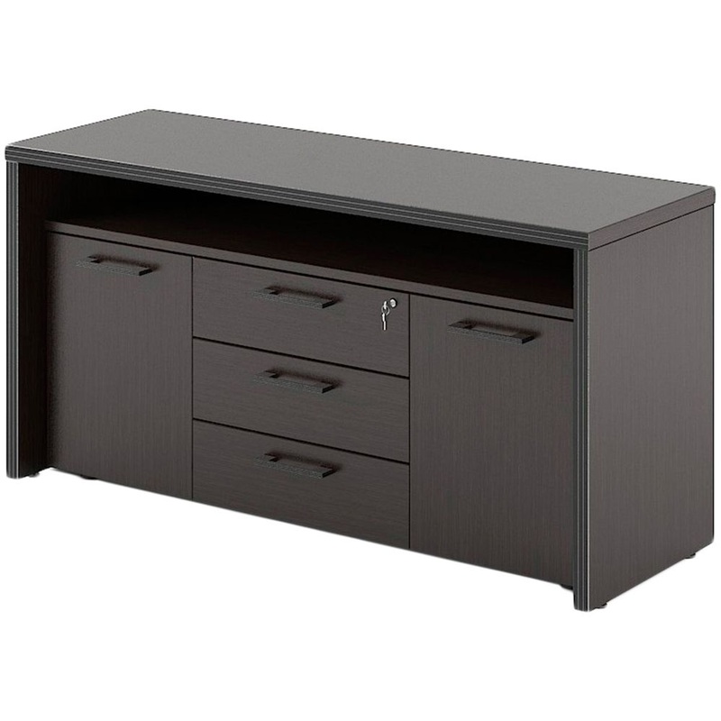 Изображение товара Тумба подкатная для фригобара Torr TTF-3D.1A венге 1640х550х800 мм с 3 ящиками и замком