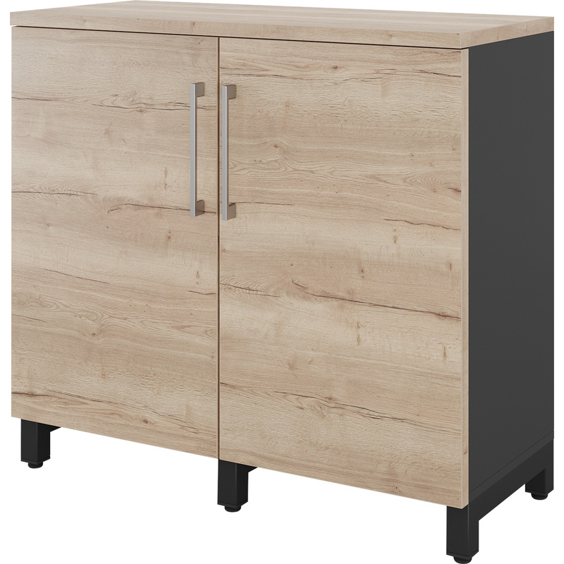 Изображение товара Шкаф для документов Kobor HR/2-90/40/M дуб натуральный/чёрный муар 900х400х850 мм