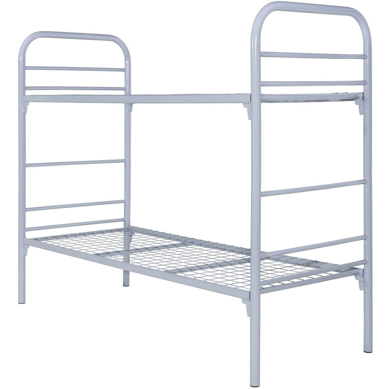 Изображение товара Двухъярусная разборная кровать из металла, серый, 812х1994х1640 мм