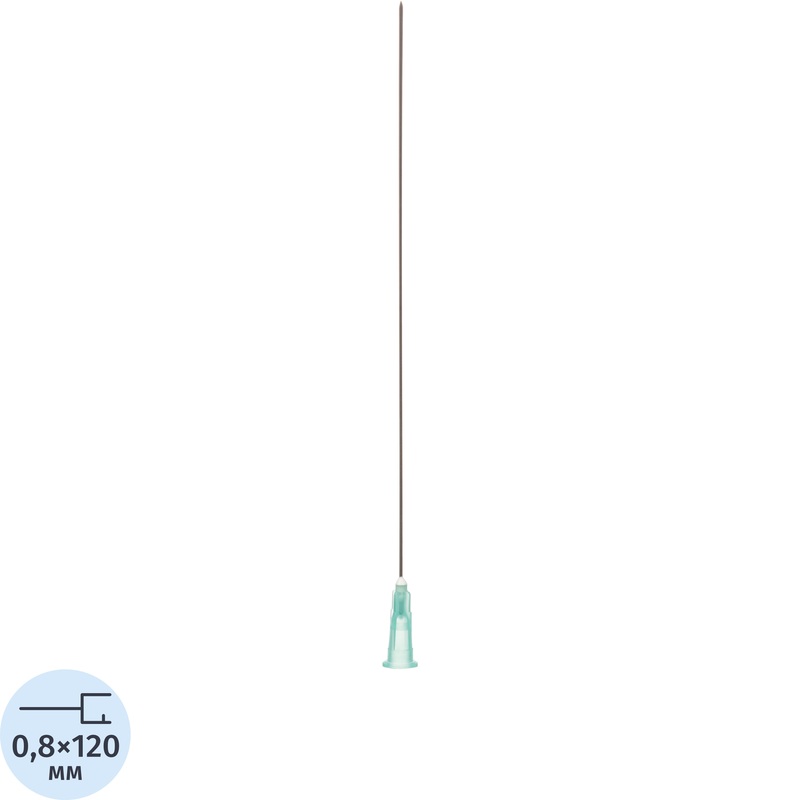 Изображение товара Игла инъекционная Paramed 21G 0.8 x 120 мм (100 штук в упаковке)