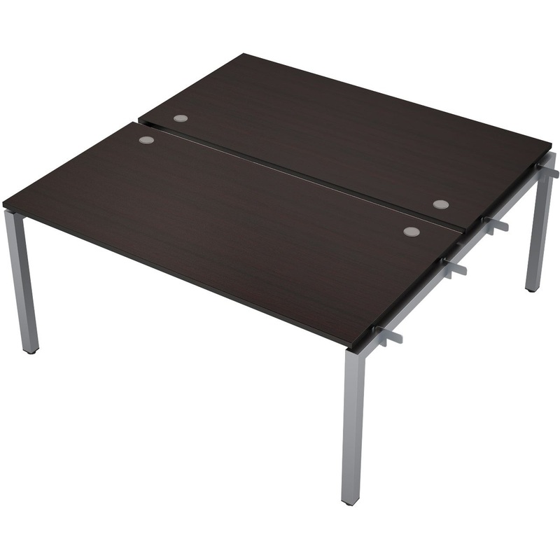 Изображение товара Рабочая станция Avance 6МБН.5284 двухместная венге алюминий 1600x1635x750 мм