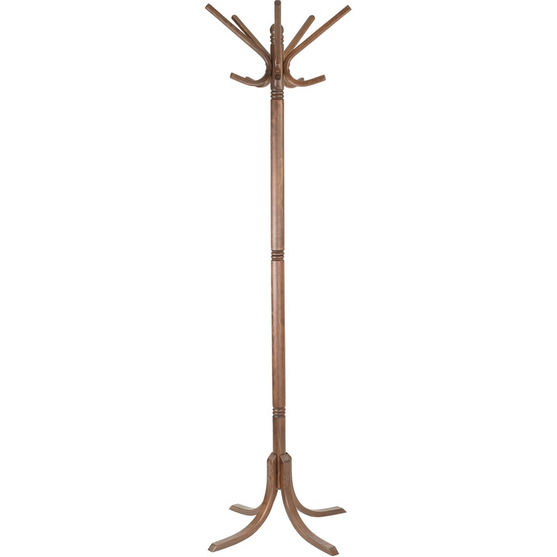 Изображение товара Вешалка напольная В 8Н на 5 персон - средне-коричневая из массива березы