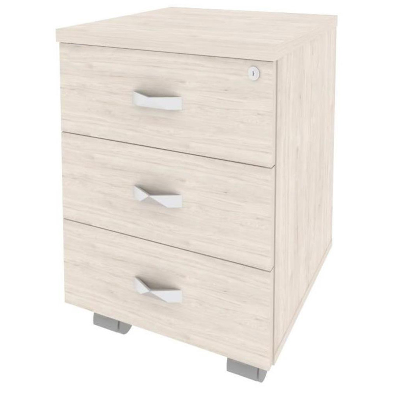 Изображение товара Тумба подкатная Onix O.ТМ-3 с 3 ящиками и центральным замком