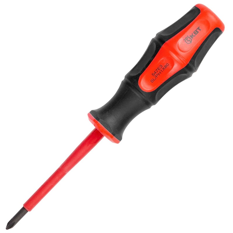 Изображение товара Отвёртка КВТ Профи PH/FL1, диэлектрическая, 80 мм
