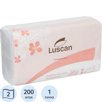 Салфетки косметические Luscan 2-слойные (200 штук в упаковке)
