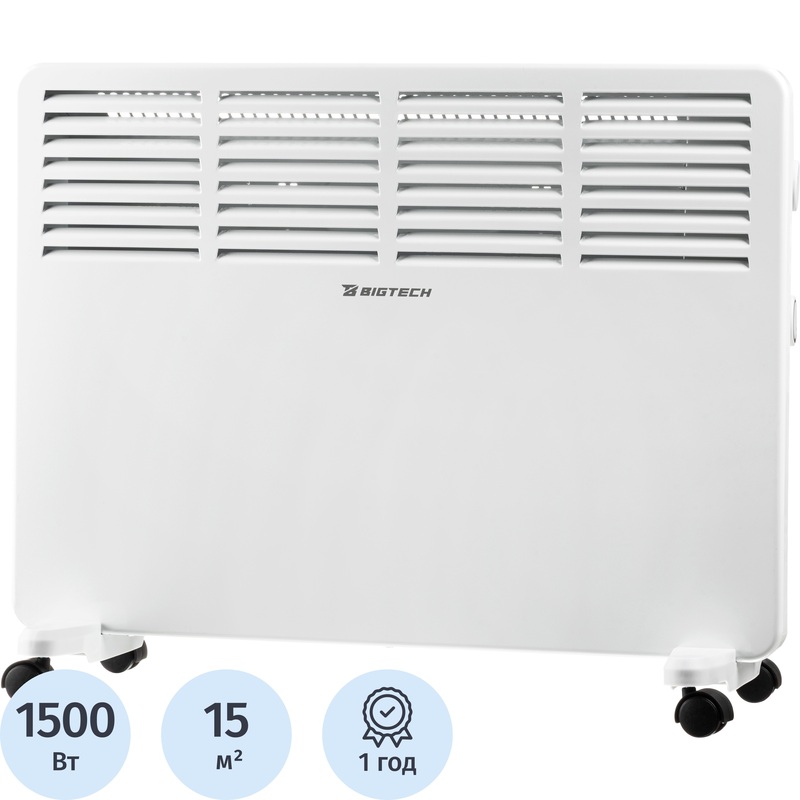 Изображение товара Конвектор BigTech WBC001 1500-X белый (1500 Вт, с терморегулятором, PH70-2-1500-X)