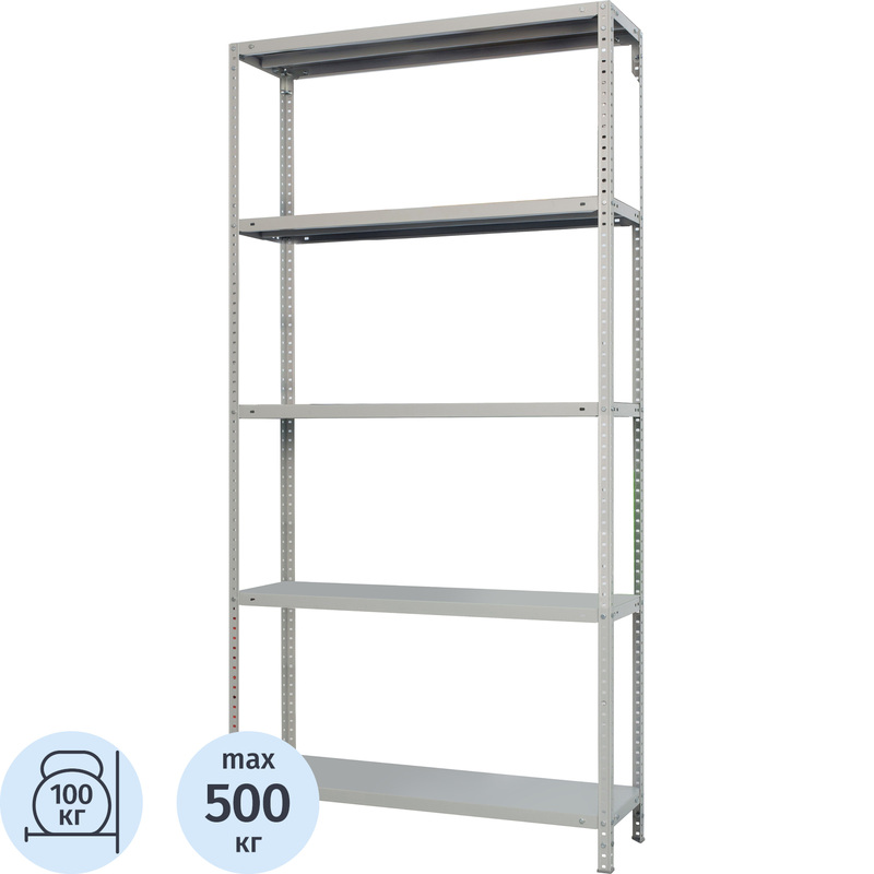 Изображение товара Стеллаж металлический 02V_MS Standart 200/100x60/5 полок