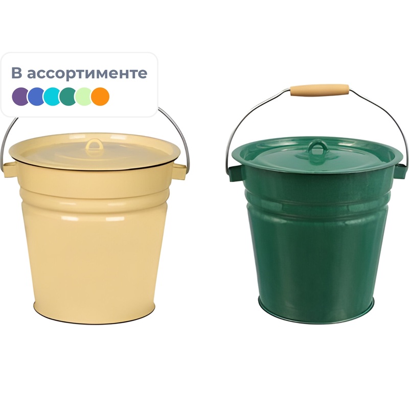 Изображение товара Ведро Appetite 12 л эмалированная сталь с крышкой