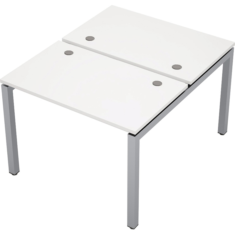 Изображение товара Стол приставной Avance 6МБ.5267 двухместный белый/алюминий матовый