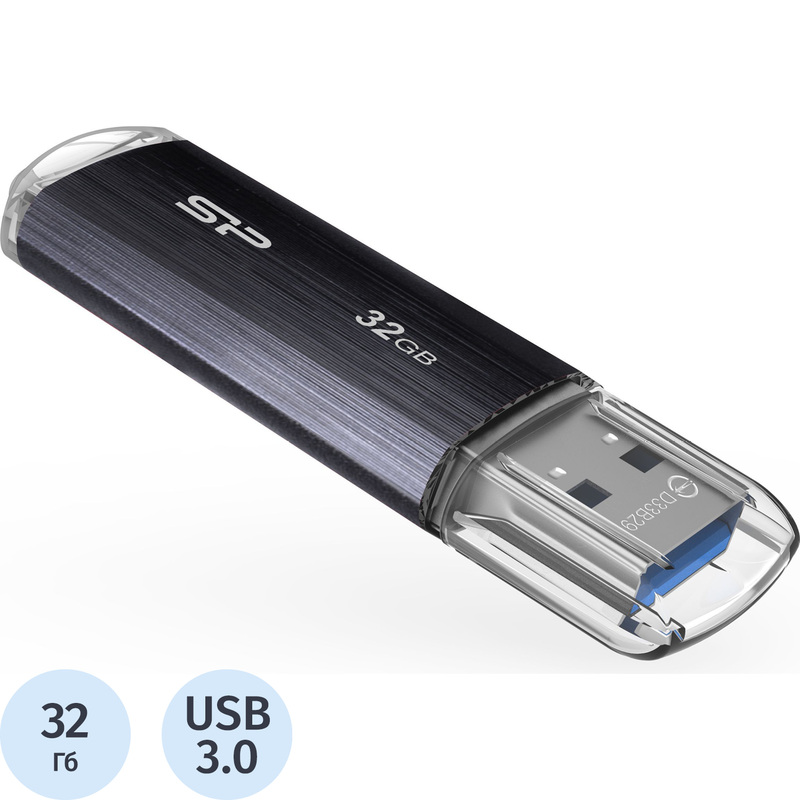 Изображение товара Флешка USB 3.0 32 ГБ Silicon Power Blaze B02 (SP032GBUF3B02V1K)