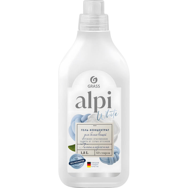 Изображение товара Гель для стирки Grass Alpi white gel 1.8 л для белого белья
