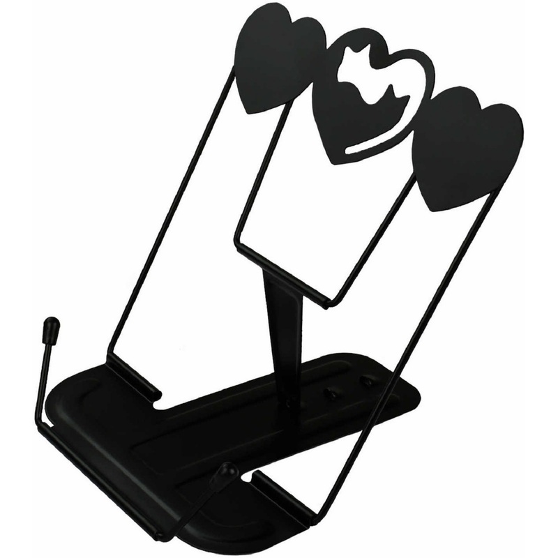 Изображение товара Подставка для книг Феникс+ Коты и сердечки металлическая чёрная