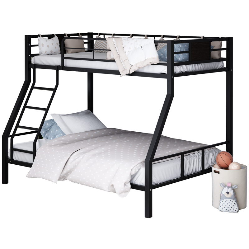 Изображение товара Кровать металлическая двухъярусная Гранада-1 (черный, 1260х1980х1630 мм)