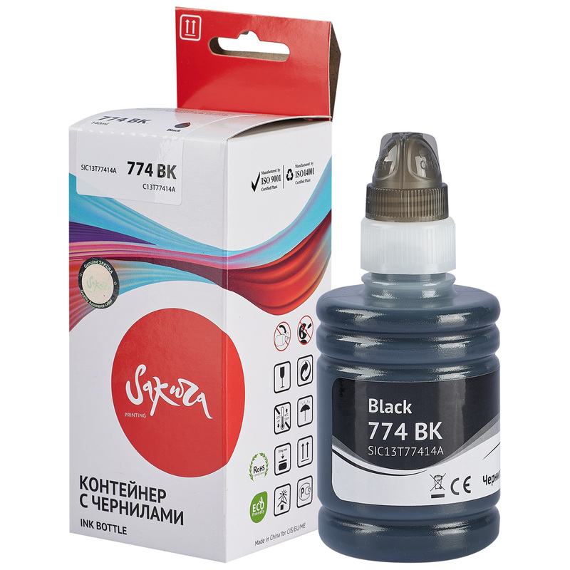 Изображение товара Чернила Sakura C13T77414A для Epson черные совместимые 774 BK