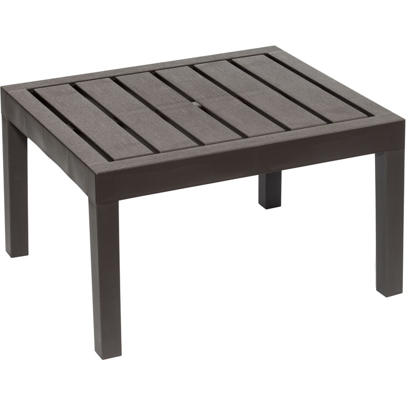 Изображение товара Пластиковый прямоугольный стол Рейки М 4003 коричневый 650x550x380 мм