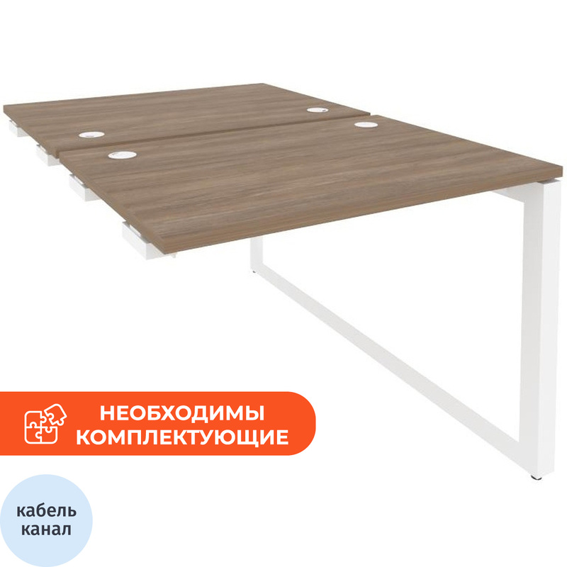 Изображение товара Рабочая станция на 2 рабочих места ONIX-О O.MO-D.SPR-1.7 (дуб аризона/белый, 980х1475х750 мм)