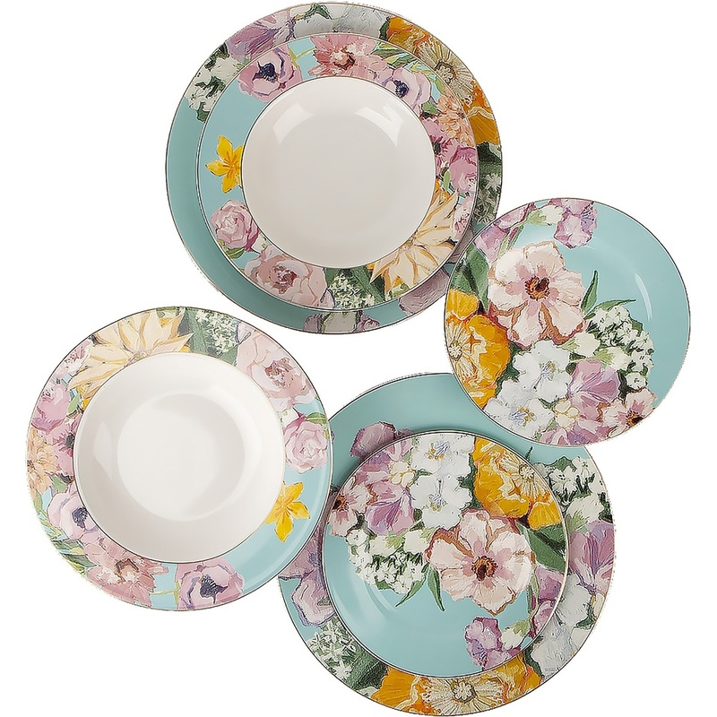 Изображение товара Набор фарфоровых тарелок Flowers 2 персоны 6 предметов подарочная упаковка