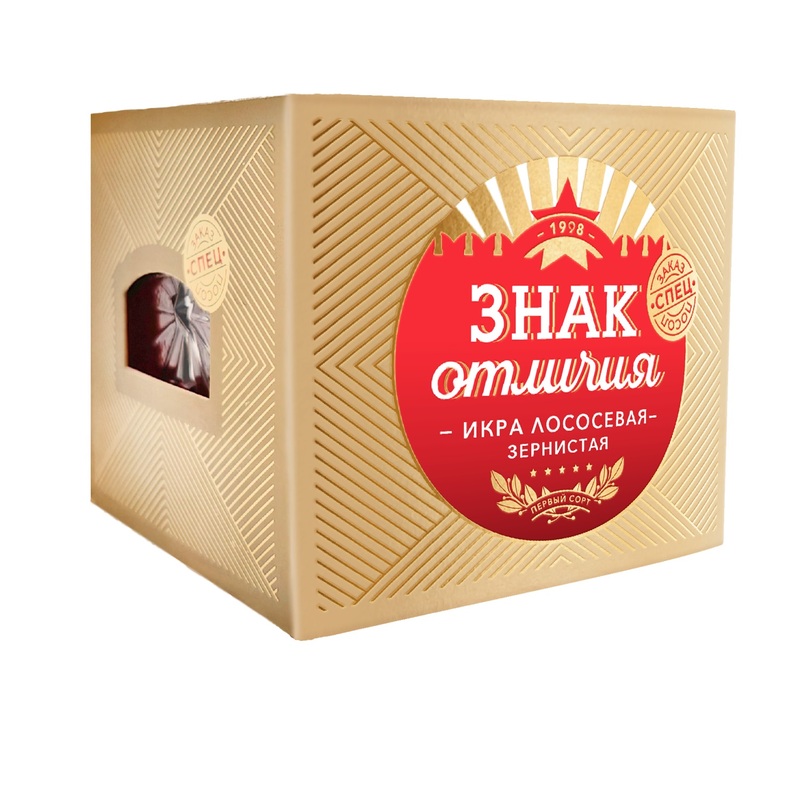 Изображение товара Икра лососевая Знак Отличия 245 г в красной банке