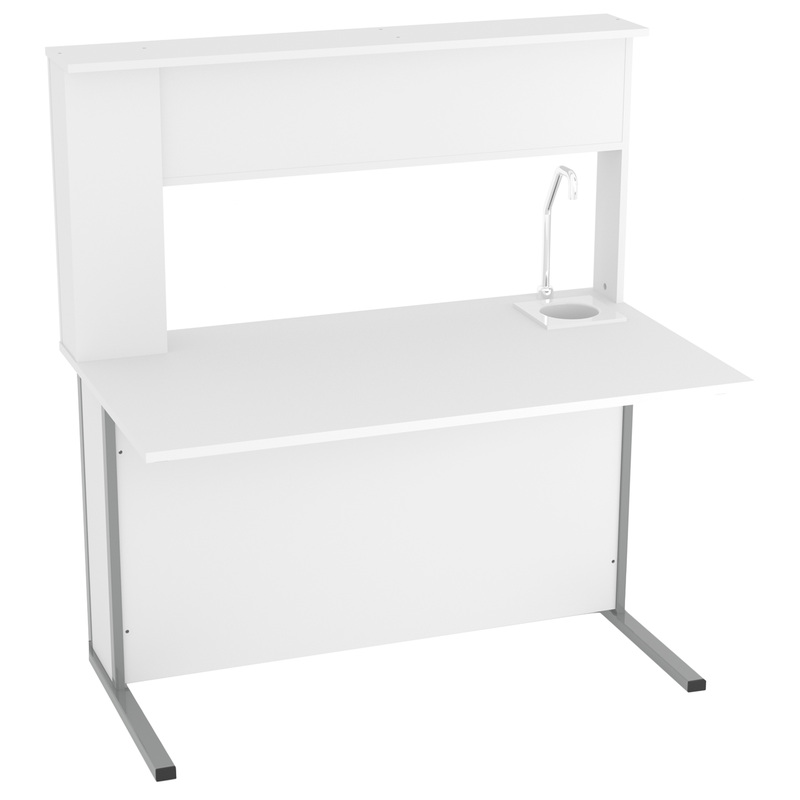 Изображение товара Стол препараторский с сантехникой (белый, 1200х700х1300 мм)