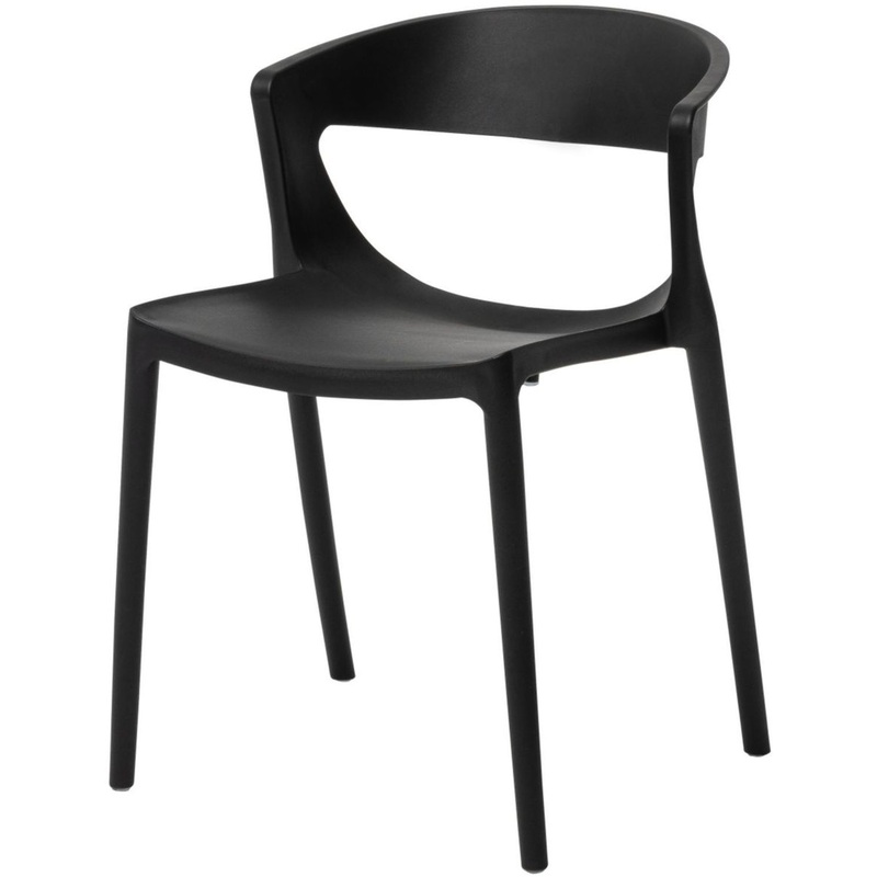 Изображение товара Обеденный стул Evok чёрный из пластика для кухни и кафе