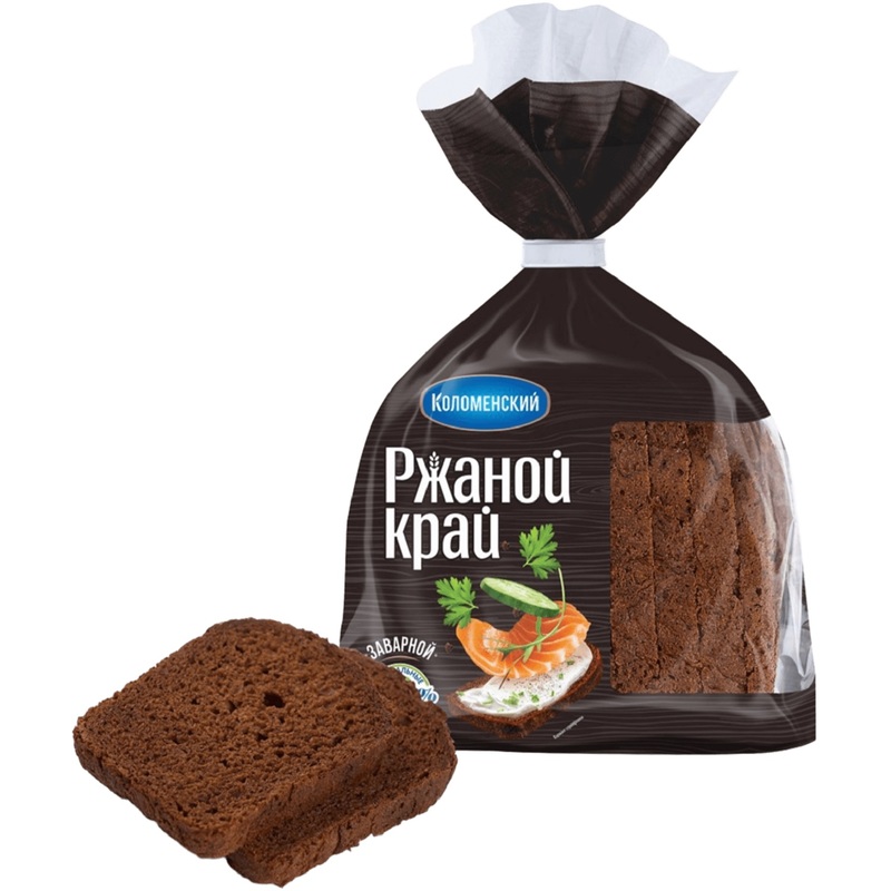 Изображение товара Хлеб Коломенский Ржаной Край заварной нарезка 300 г