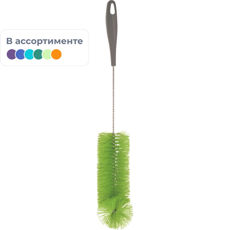 Изображение товара Ёршик для мытья бутылок York средней жёсткости 170x65 мм с отверстием для подвеса