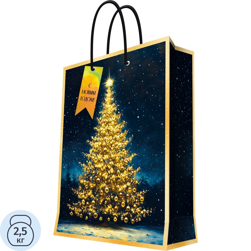 Изображение товара Подарочный ламинированный пакет Magic Pack 22.9х17.8х9.8 см для праздников