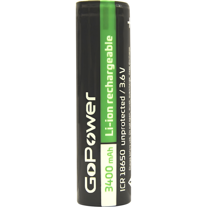 Изображение товара Аккумулятор 18650 3400 мАч GoPower Li-ion (00-00015349)