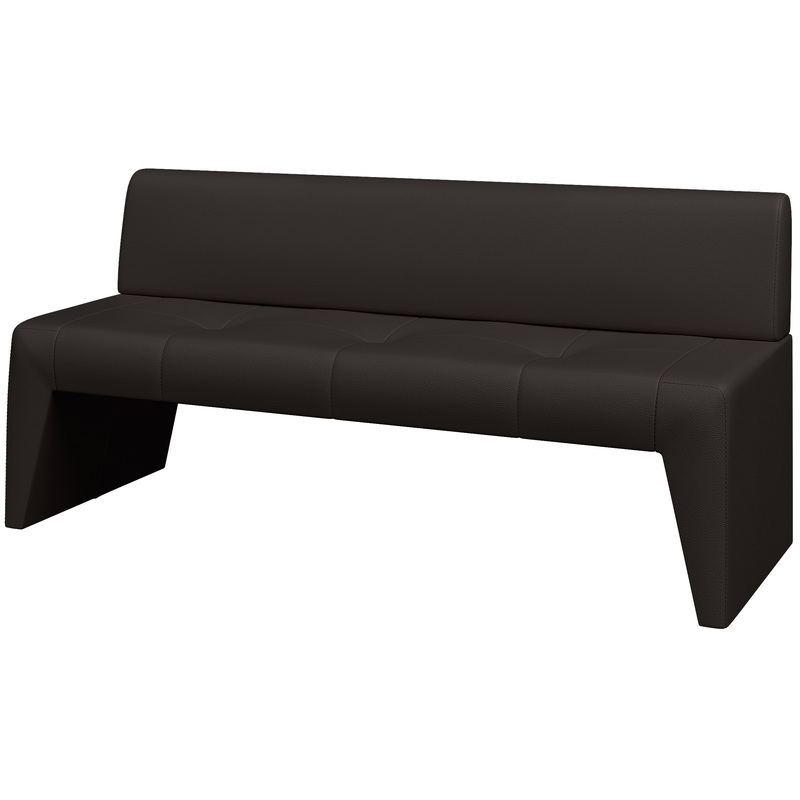 Изображение товара Модуль диван прямой трехместный Kit из искусственной кожи темно-коричневый