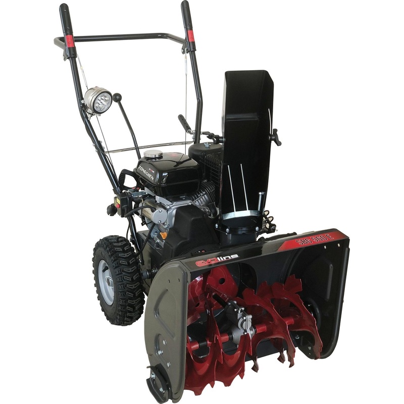 Изображение товара Бензиновый снегоуборщик Evoline SBG 560 E мощный двухступенчатый снегоотбрасыватель