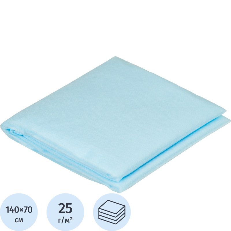 Изображение товара Простыня одноразовая Инмедиз стерильная в сложении 140x70 см голубая 25 г/кв.м