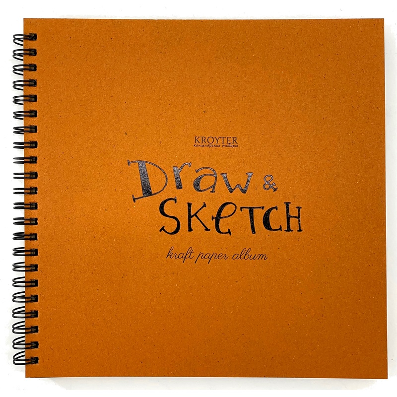 Изображение товара Скетчбук для маркеров акрила гуаши и акварели Kroyter Проф Kraft 195х195 мм 40 листов