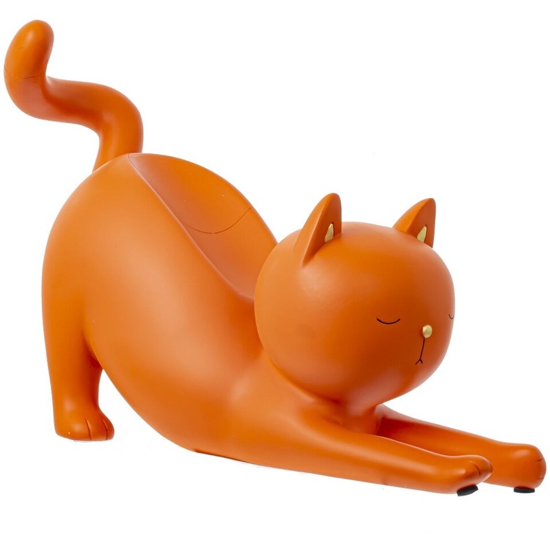 Изображение товара Подставка для бутылки Кошка оранжевый оригинальный аксессуар для интерьера