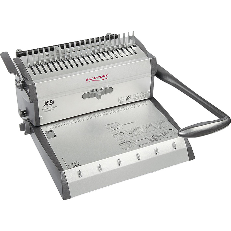 Изображение товара Механический брошюровщик Gladwork X5 для переплета и перфорации документов