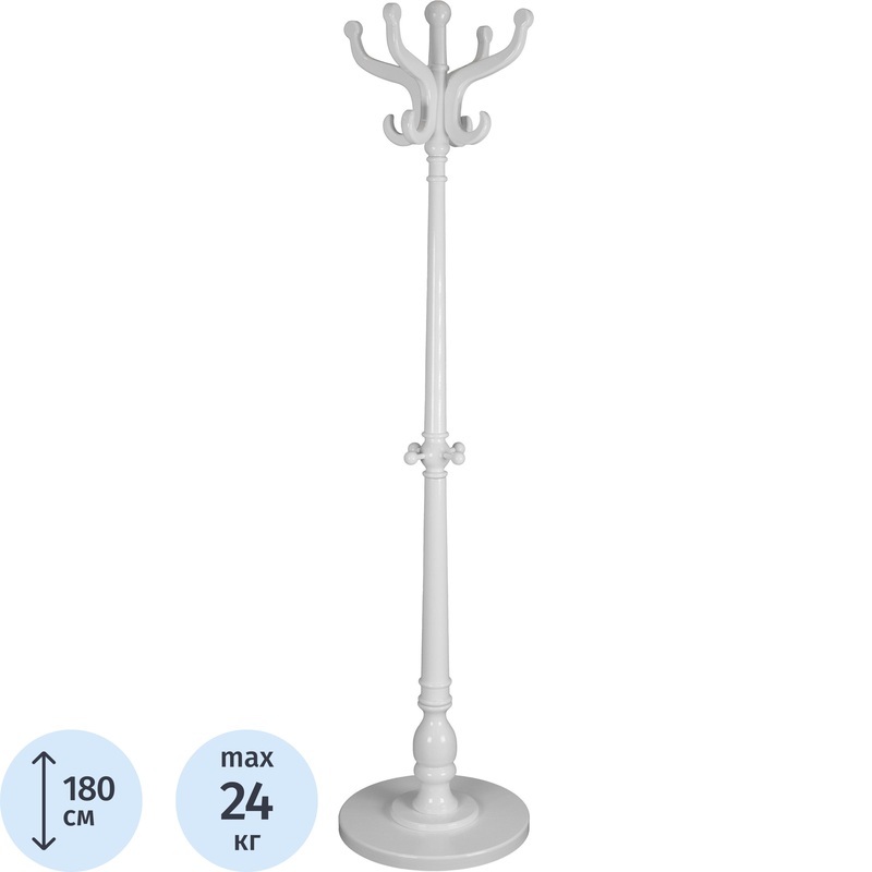 Изображение товара Вешалка напольная (стойка) В 1Н на 4 персоны белая
