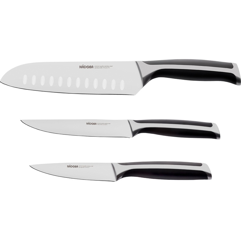 Изображение товара Набор кухонных ножей Nadoba Ursa 3 штуки премиум класс из нержавеющей стали