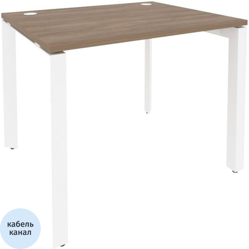 Изображение товара Стол прямой ONIX-П O.MP-SP-1.8 дуб аризона/белый 980х800х750 мм