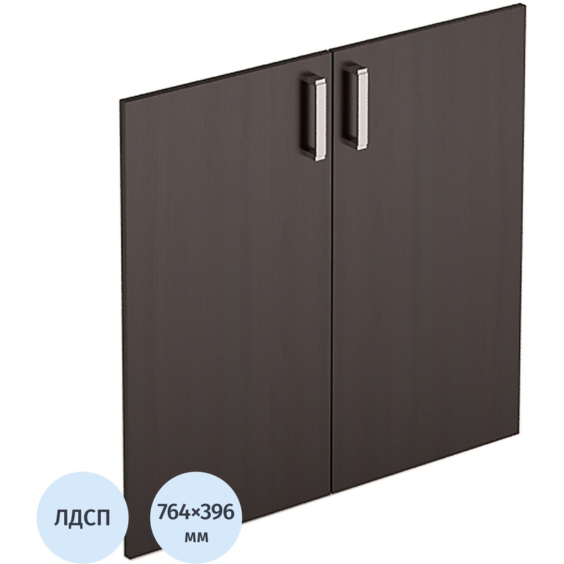 Изображение товара Двери низкие Avance 6ФК.003 из ЛДСП венге 396х764 мм, комплект из 2 штук