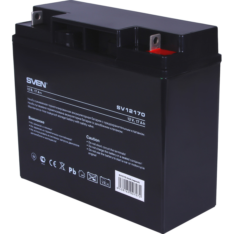 Изображение товара Батарея для ИБП Sven SV 12170 12 В 17 А·ч - Надежное решение для резервного питания