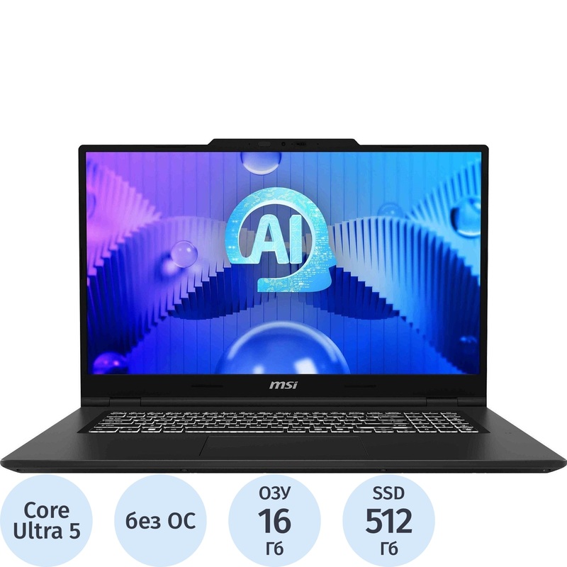 Изображение товара Ноутбук MSI Venture 17 AI A1MG с процессором Intel Core Ultra 5