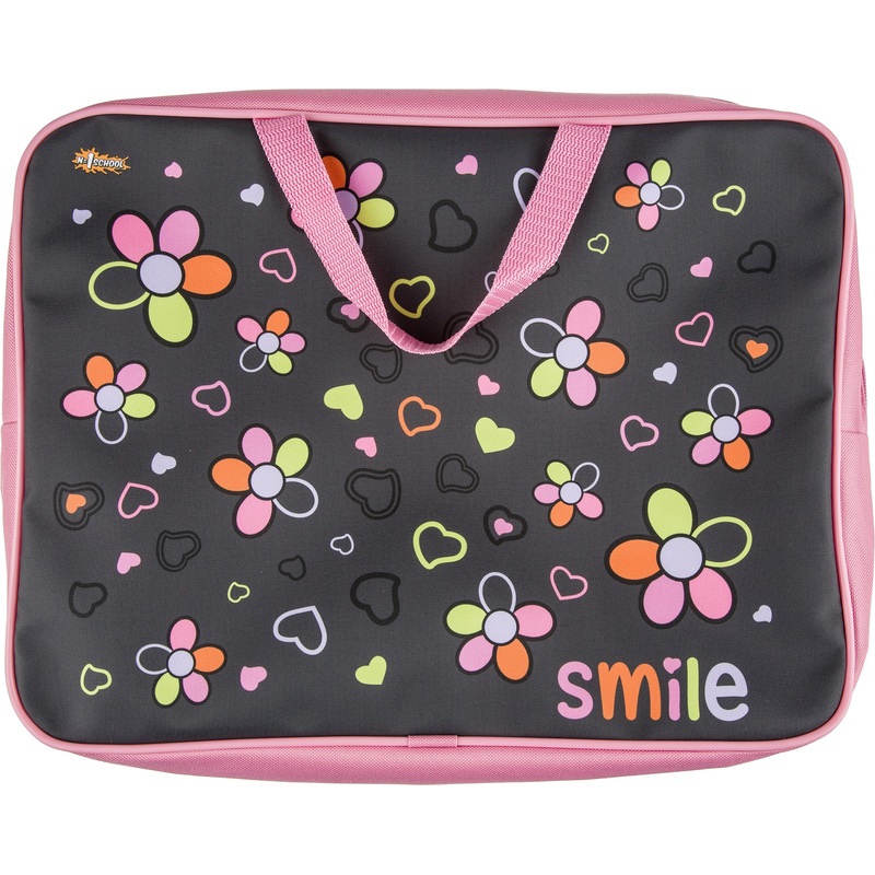 Изображение товара Папка для тетрадей Комус Класс Smile А4 полиэстер на молнии