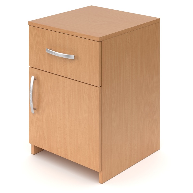 Изображение товара Тумба с ящиком и полкой МДО из ЛДСП 400х420х580 мм буковый цвет